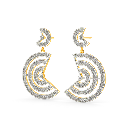 Dramatic Stripes Diamond Earrings