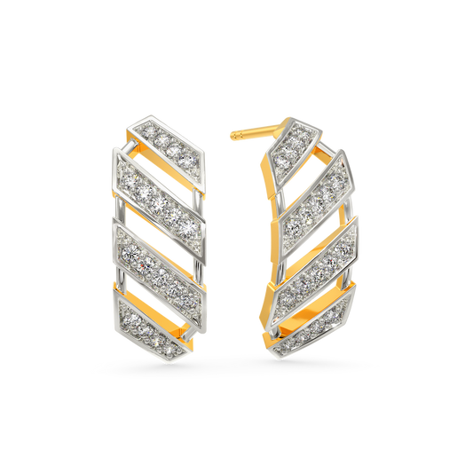 Stripe Mood Diamond Earrings