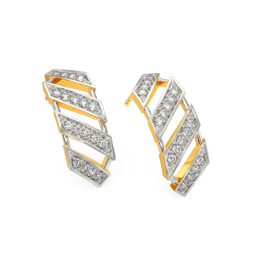 Stripe Mood Diamond Earrings