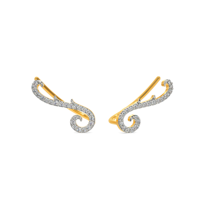 Swirling Elegance Diamond Earrings