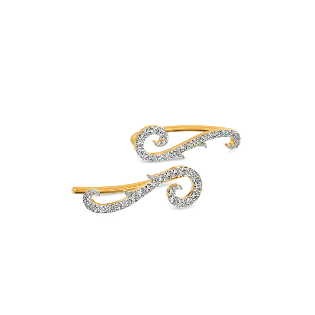 Swirling Elegance Diamond Earrings