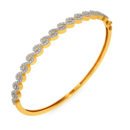 Swirling Elegance Diamond Bangles
