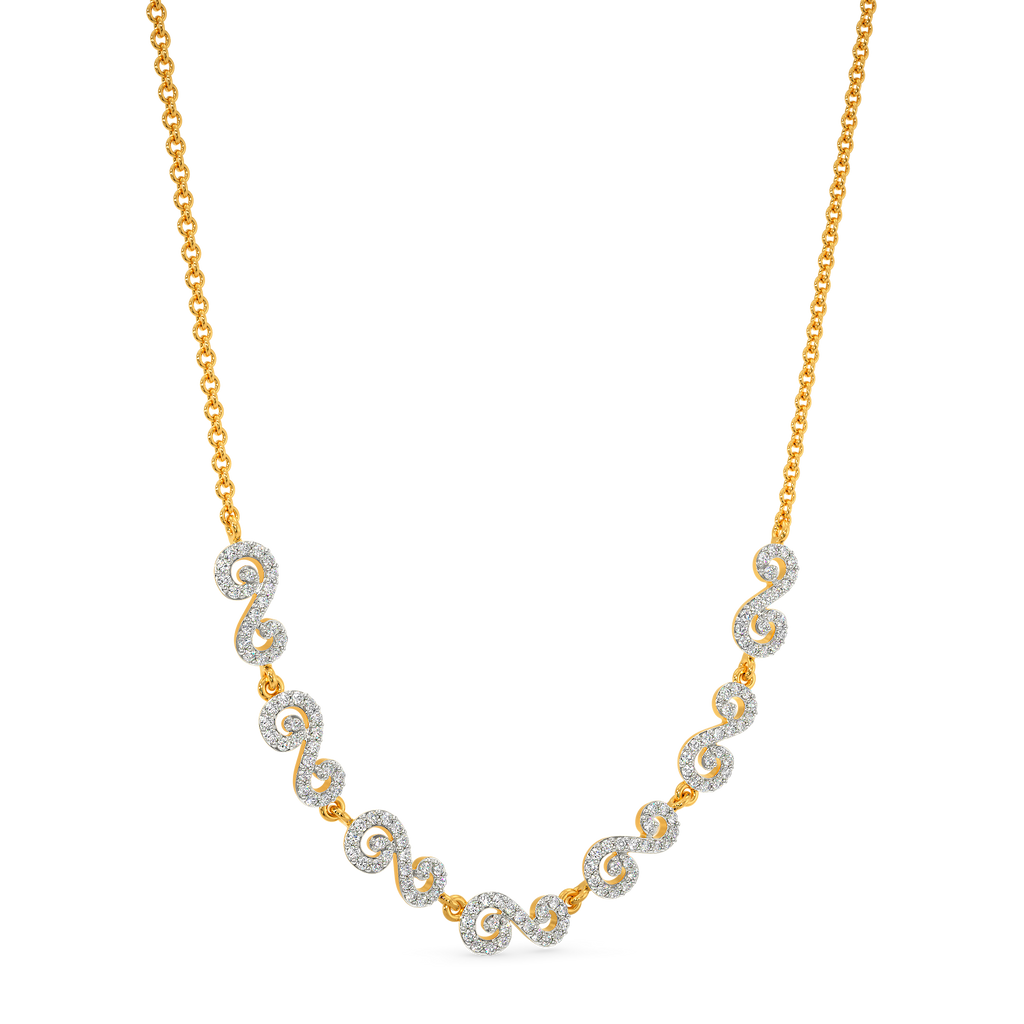 Swirling Elegance Diamond Necklaces