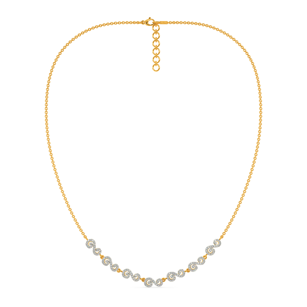 Swirling Elegance Diamond Necklaces