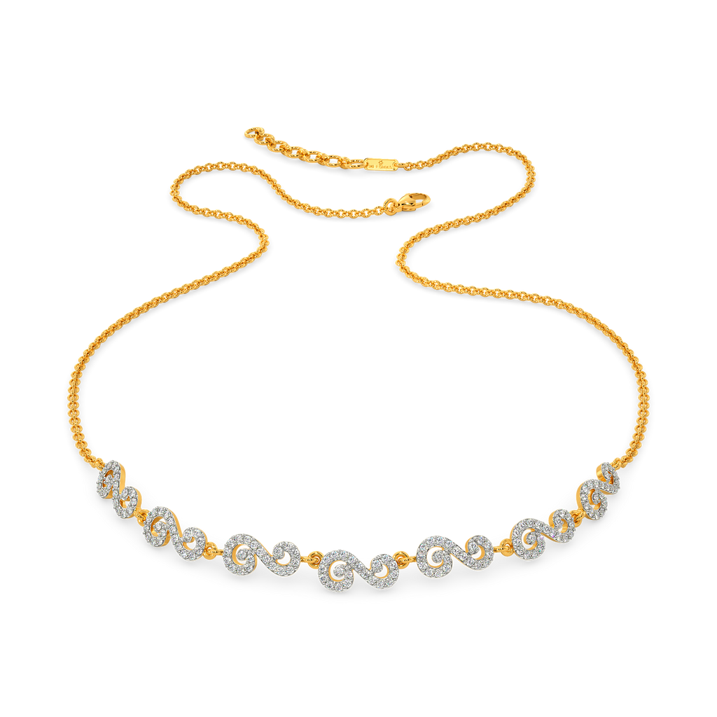Swirling Elegance Diamond Necklaces