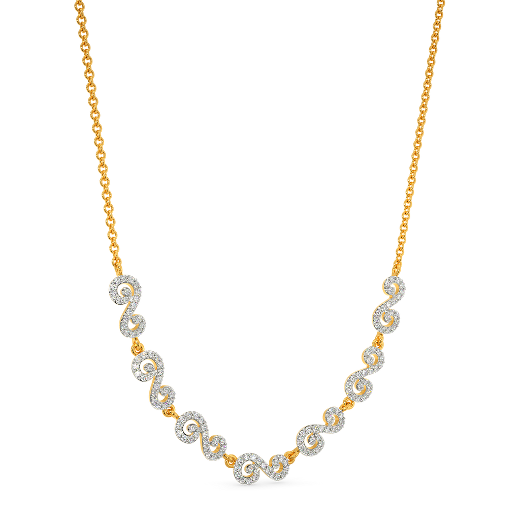Swirling Elegance Diamond Necklaces