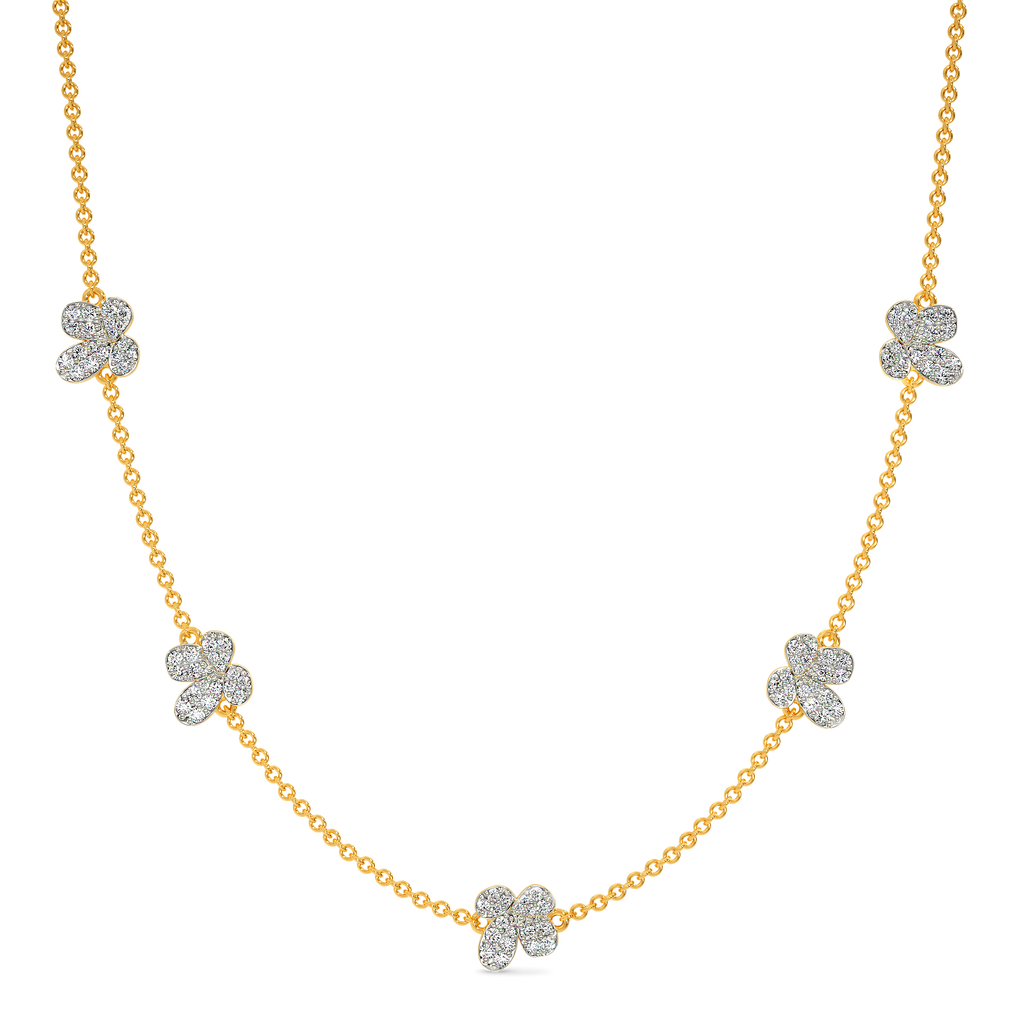 Dainty Lilac  Diamond Necklaces