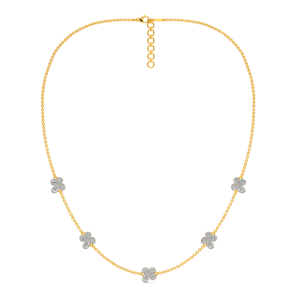 Dainty Lilac  Diamond Necklaces