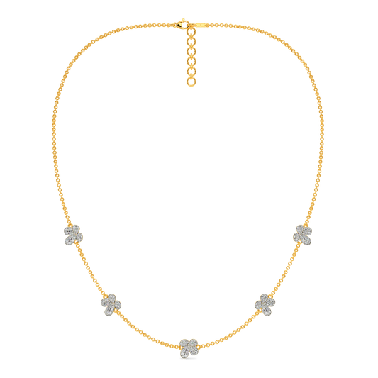 Dainty Lilac  Diamond Necklaces
