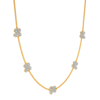 Dainty Lilac  Diamond Necklaces