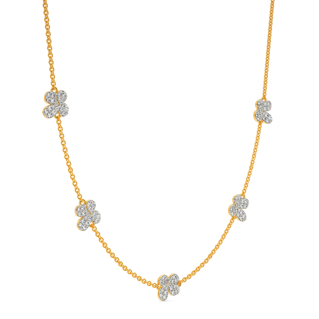 Dainty Lilac  Diamond Necklaces