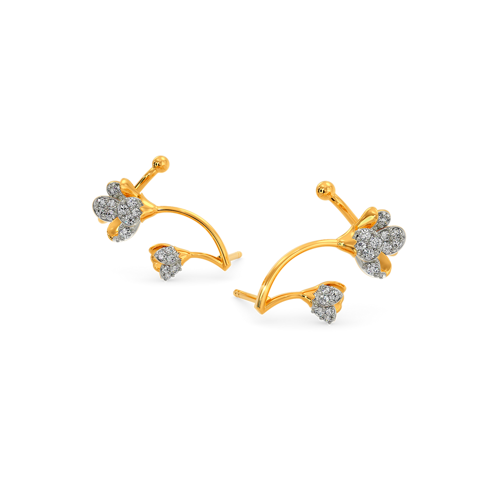 Blossom in Lilac Diamond Earrings