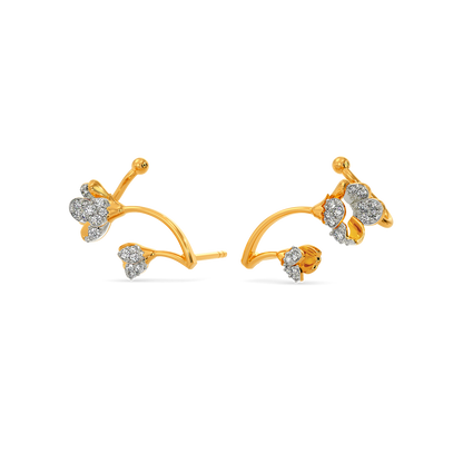 Blossom in Lilac Diamond Earrings