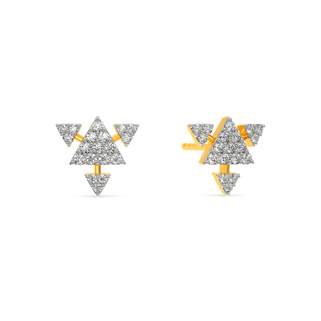 Modern Minimalist Diamond Earrings