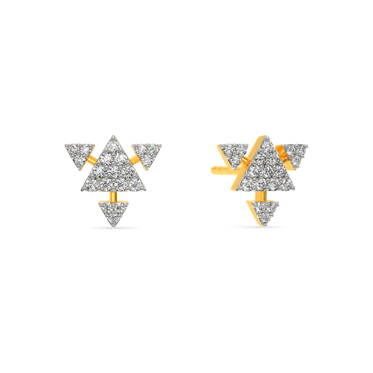 Modern Minimalist Diamond Earrings