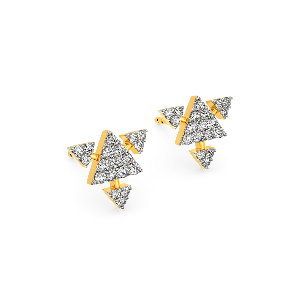 Modern Minimalist Diamond Earrings