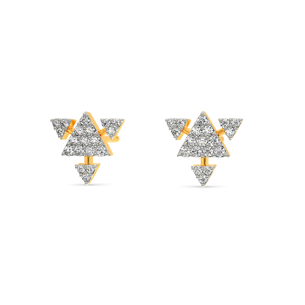Modern Minimalist Diamond Earrings
