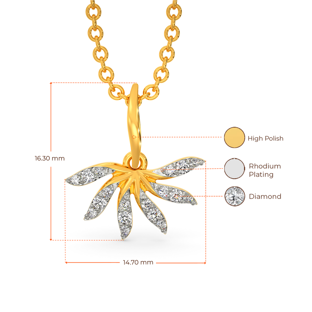 Ruffle Flair Diamond Pendants