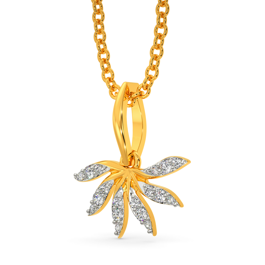 Ruffle Flair Diamond Pendants
