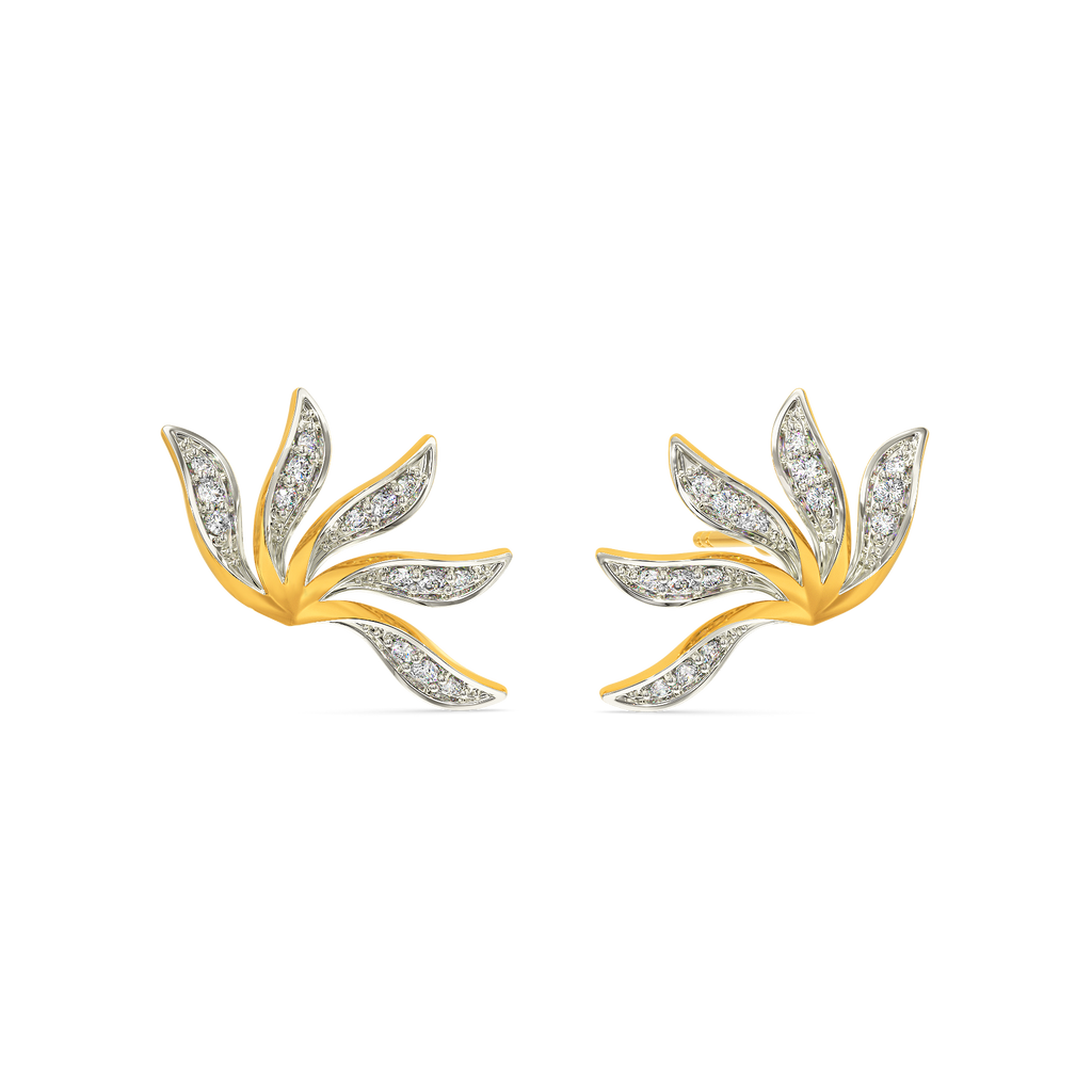 Ruffle Flair Diamond Earrings
