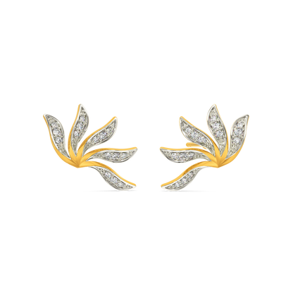 Ruffle Flair Diamond Earrings