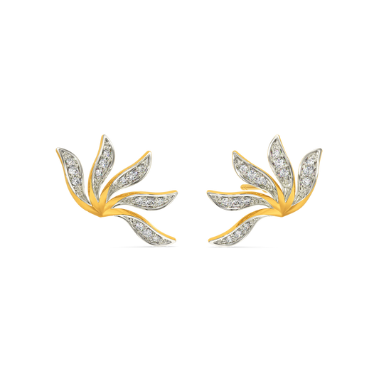 Ruffle Flair Diamond Earrings