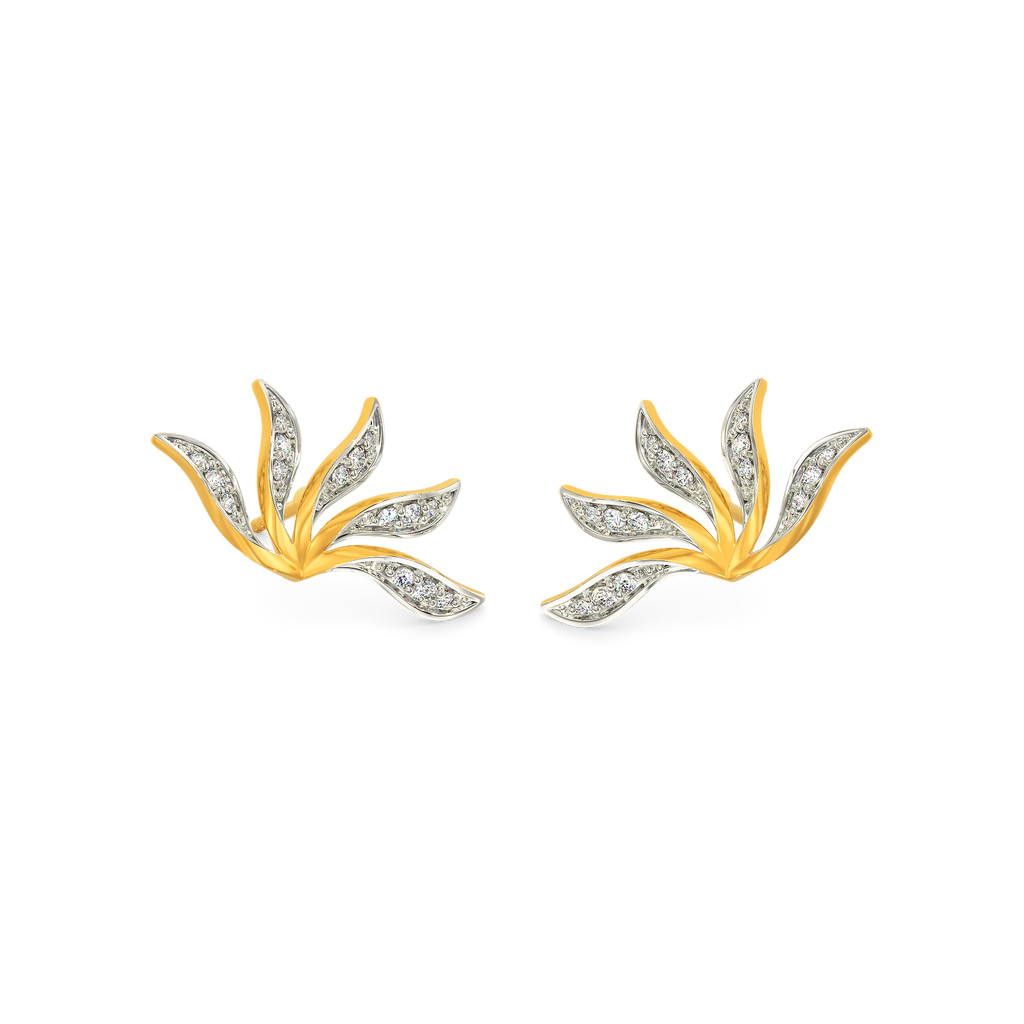 Ruffle Flair Diamond Earrings