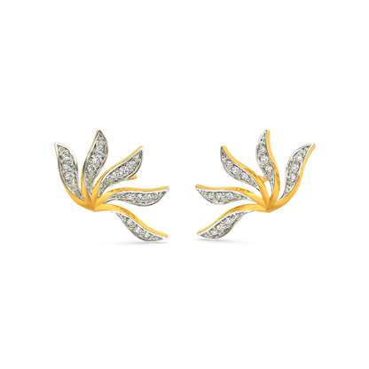 Ruffle Flair Diamond Earrings