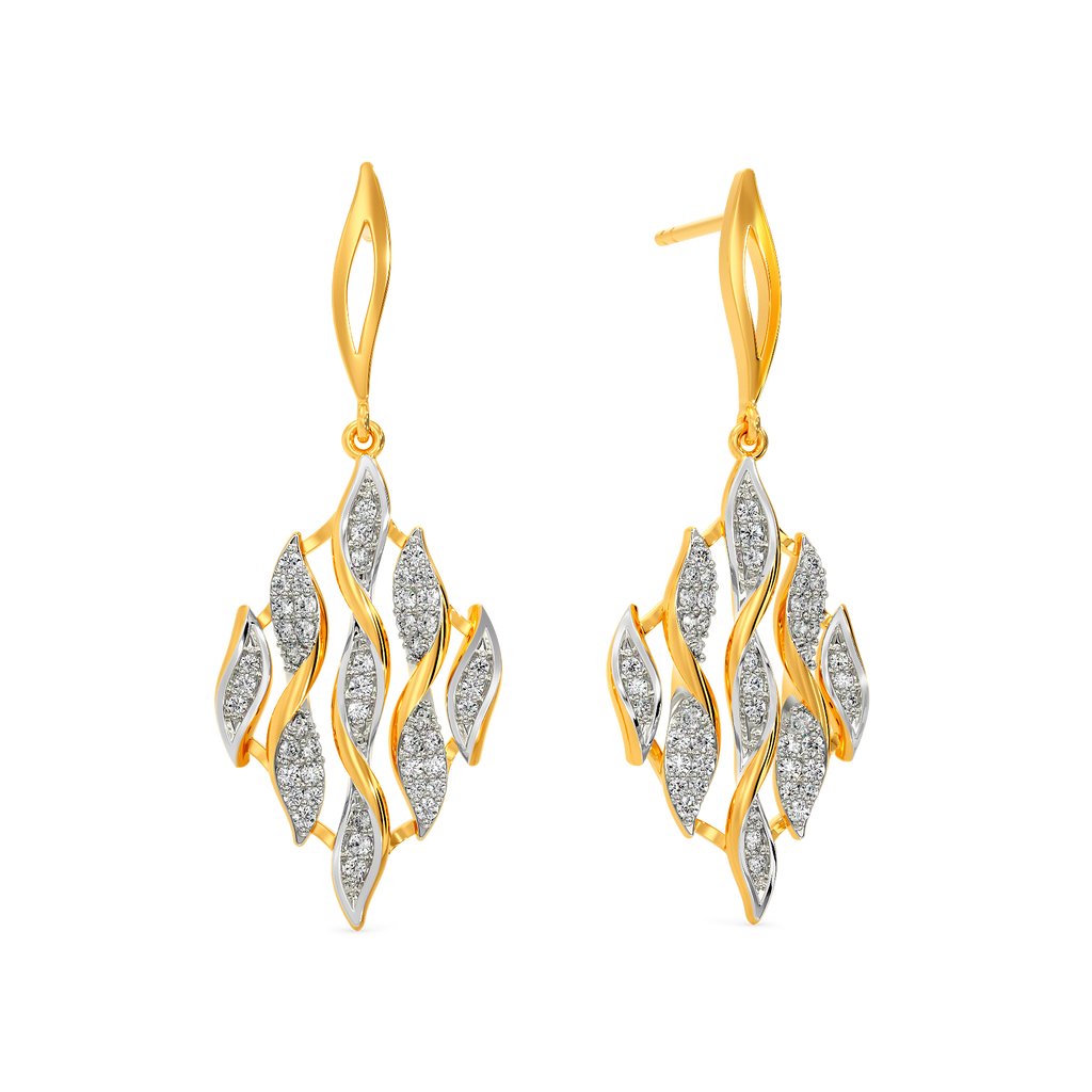 Ruffle Mania Diamond Earrings