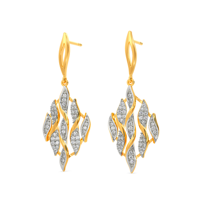Ruffle Mania Diamond Earrings