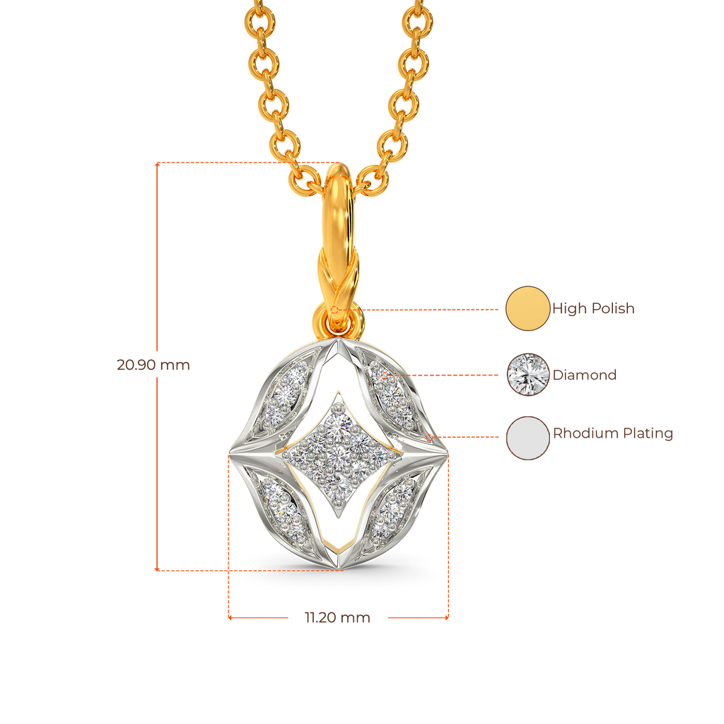 Ruffle Mood Diamond Pendants