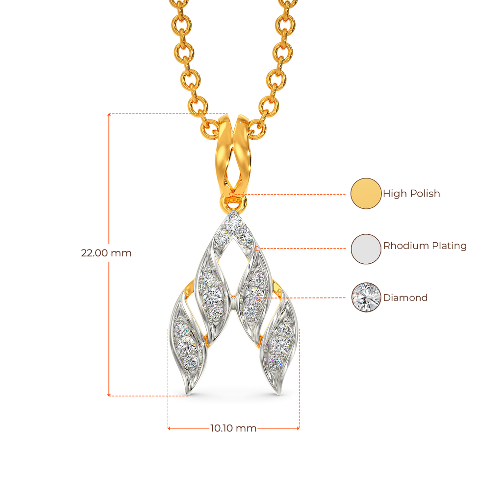Ruffle Sheer Diamond Pendants
