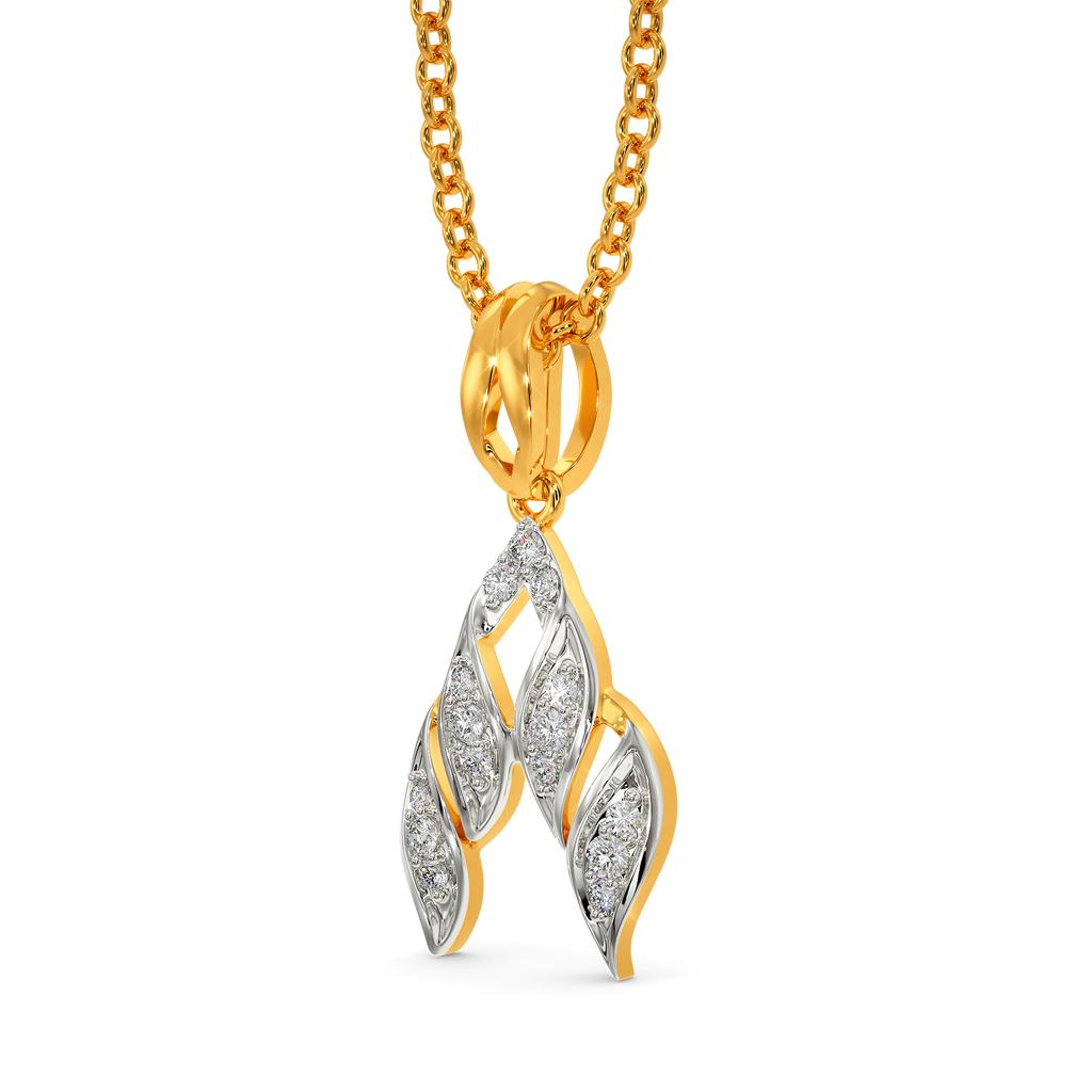 Ruffle Sheer Diamond Pendants