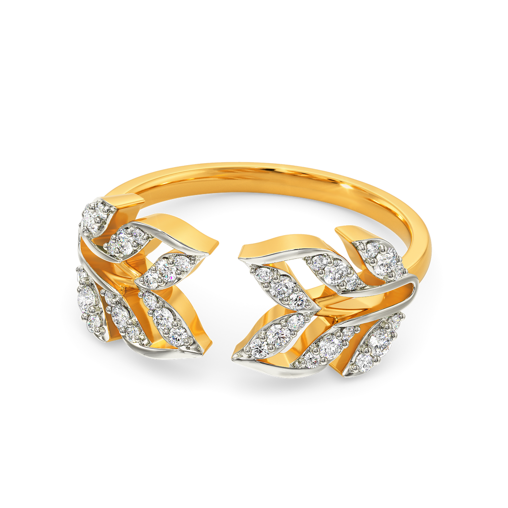 Ruffle Fling Diamond Rings