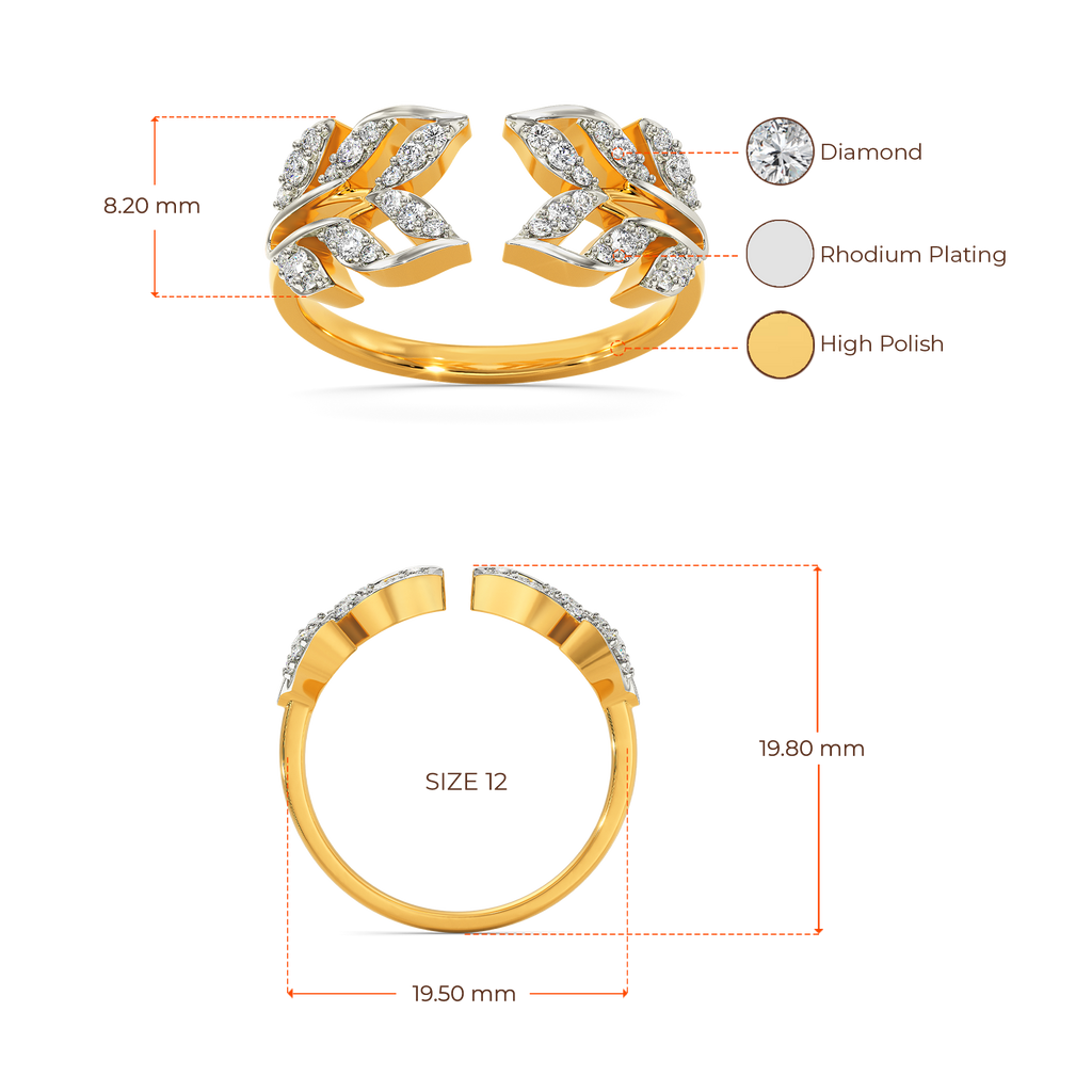 Ruffle Fling Diamond Rings