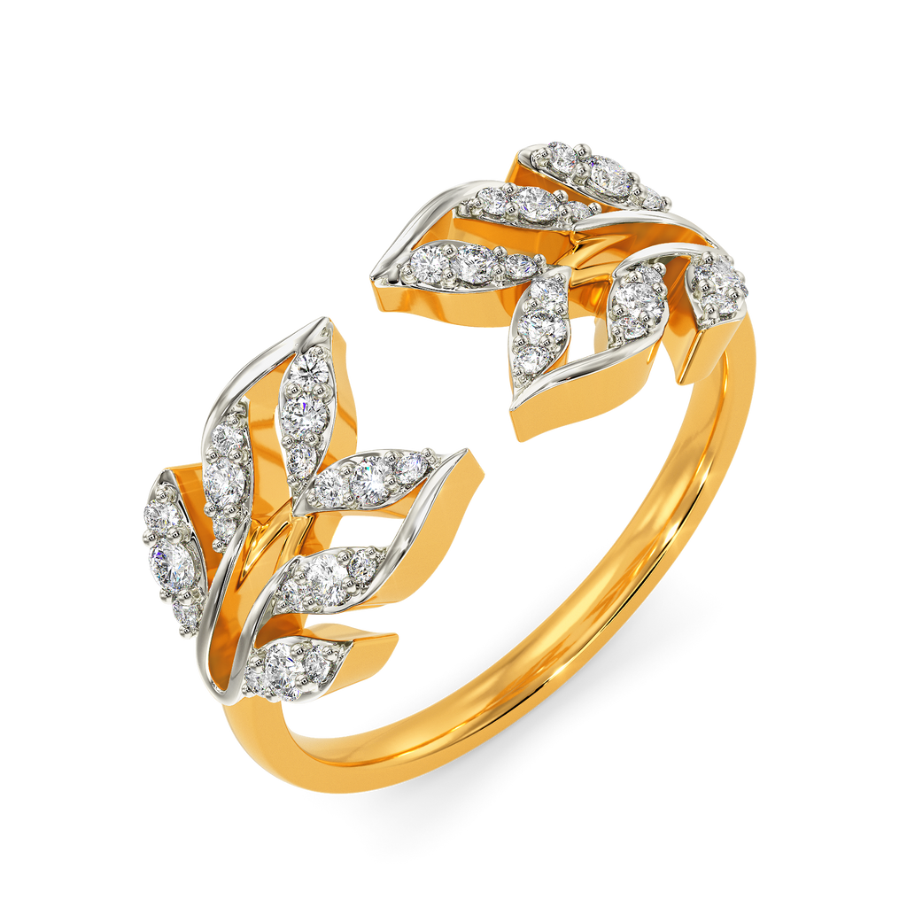 Ruffle Fling Diamond Rings