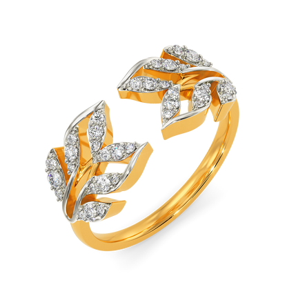 Ruffle Fling Diamond Rings