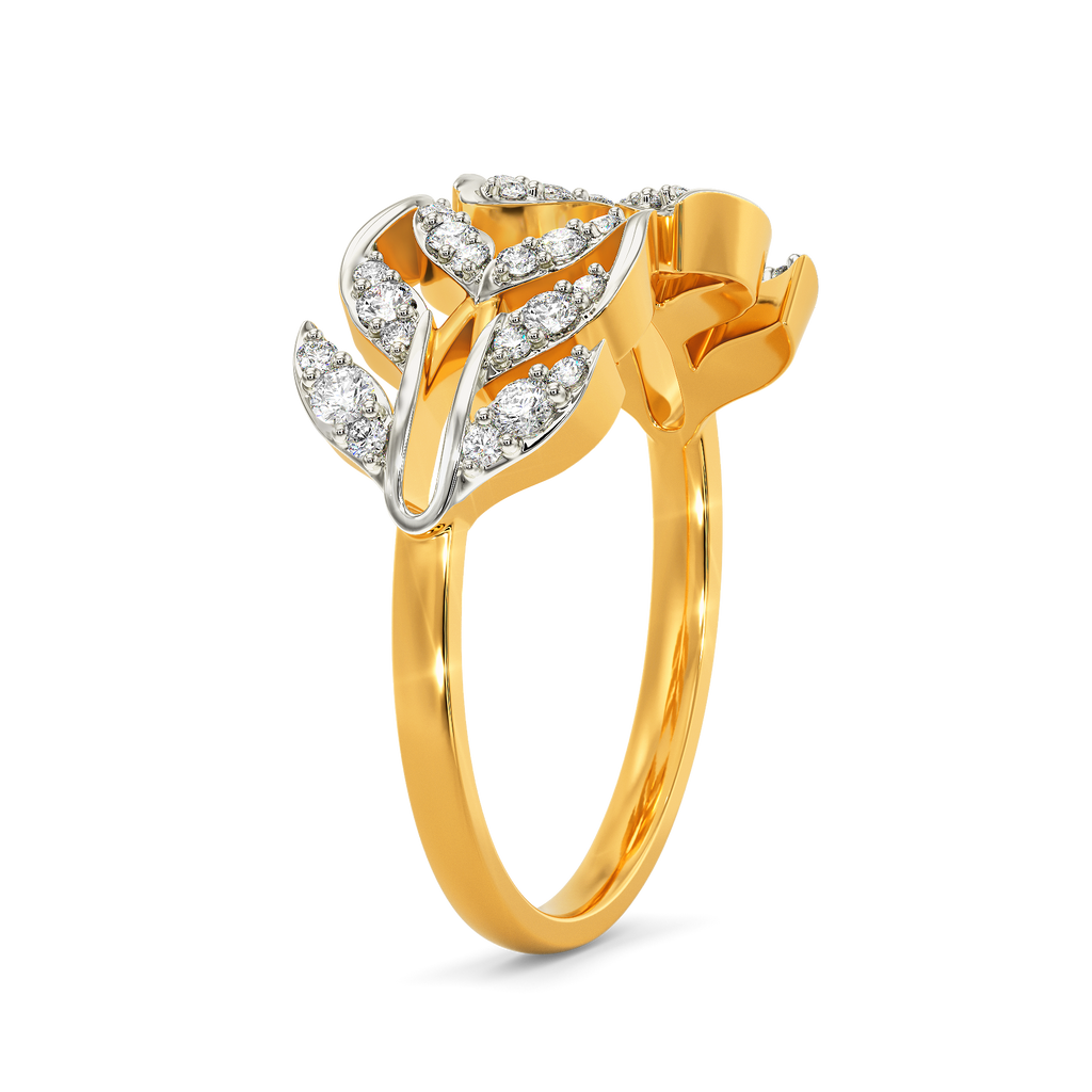Ruffle Fling Diamond Rings