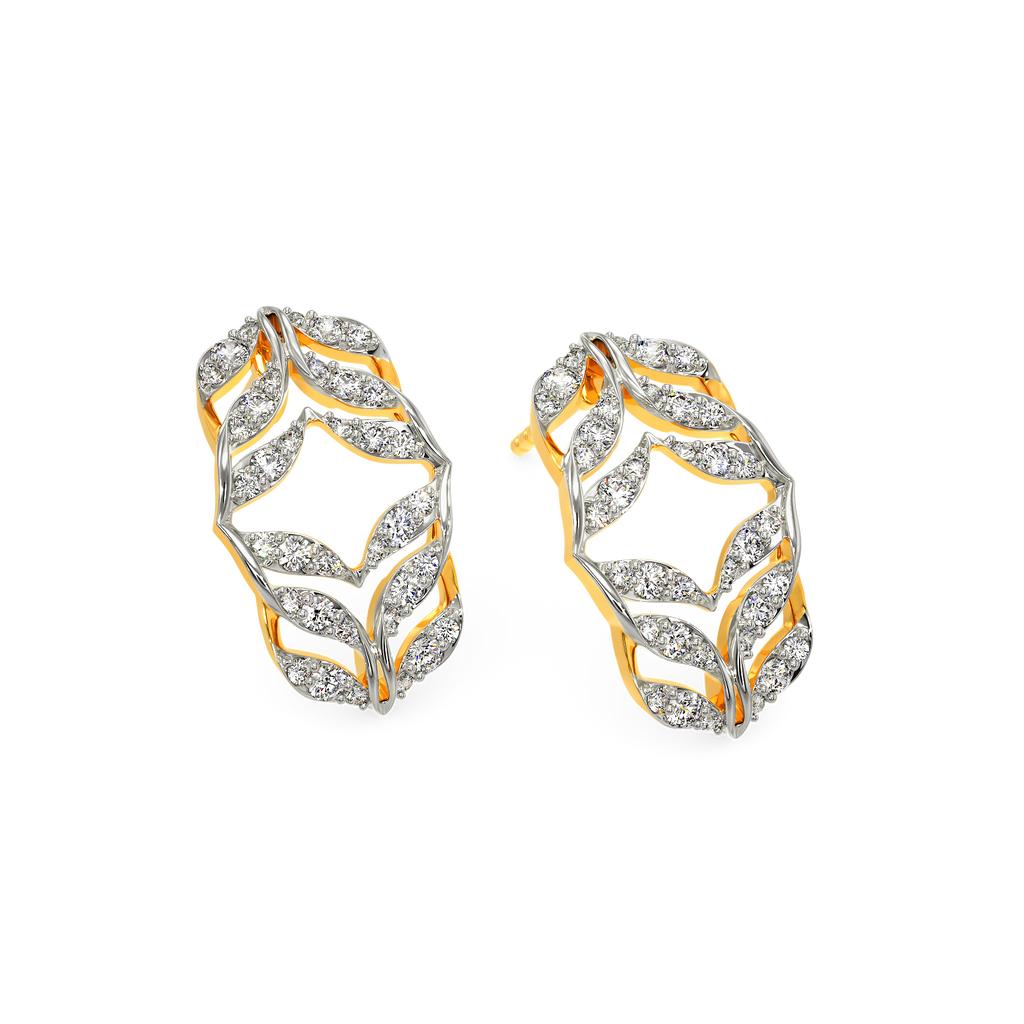 Ruffle Fling Diamond Earrings