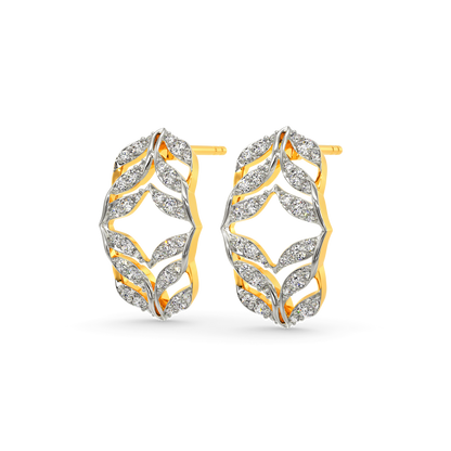 Ruffle Fling Diamond Earrings