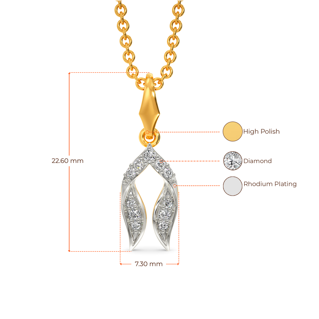 Ruffle Fling Diamond Pendants