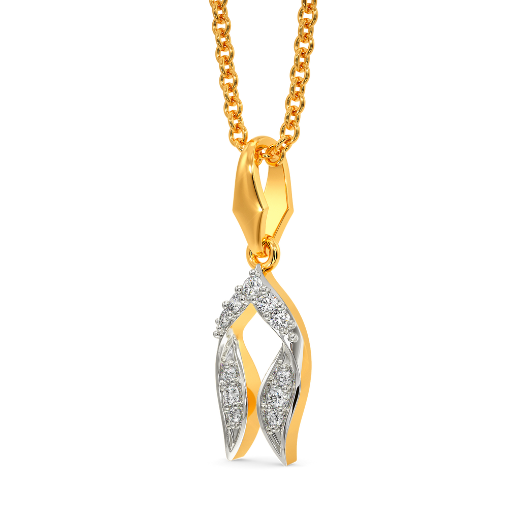 Ruffle Fling Diamond Pendants