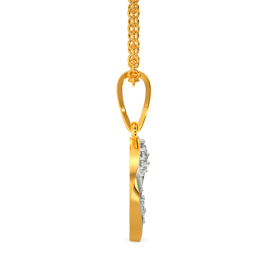 Ruffle Fling Diamond Pendants