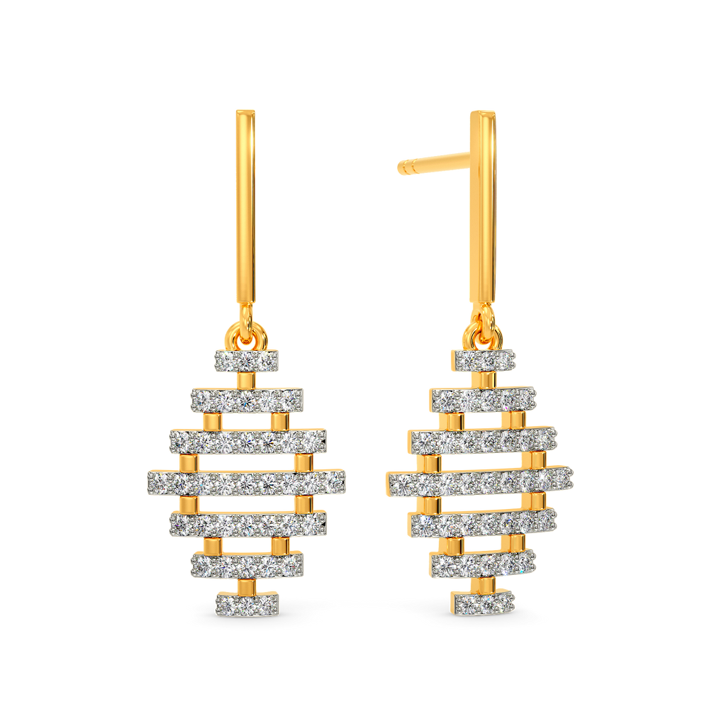 Whimsically Woven Diamond Earrings