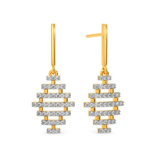Whimsically Woven Diamond Earrings