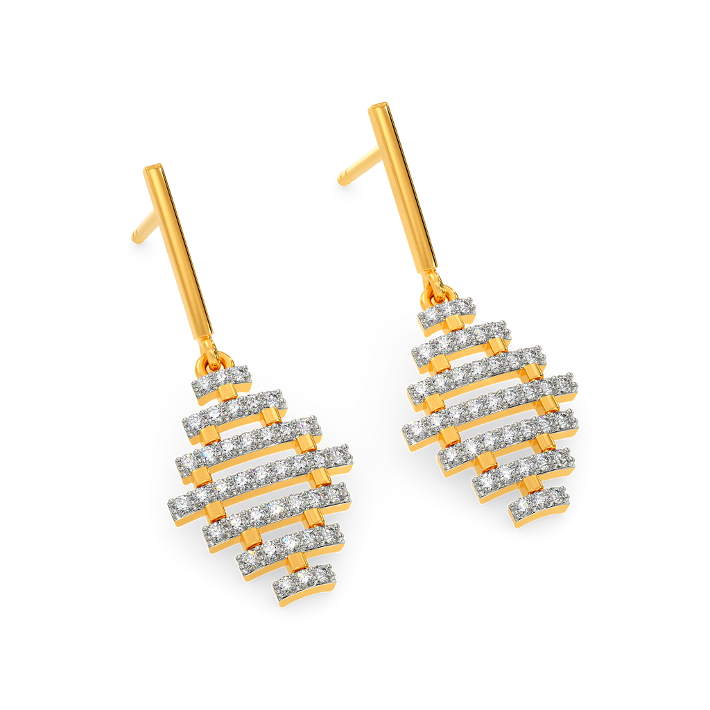 Whimsically Woven Diamond Earrings