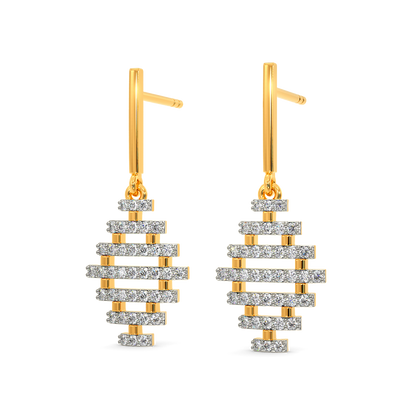 Whimsically Woven Diamond Earrings