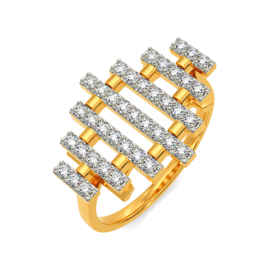 Whimsically Woven Diamond Rings