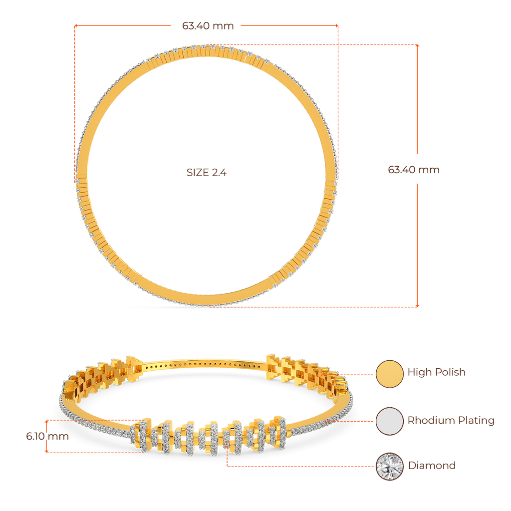 Woven Sparkle Diamond Bangles