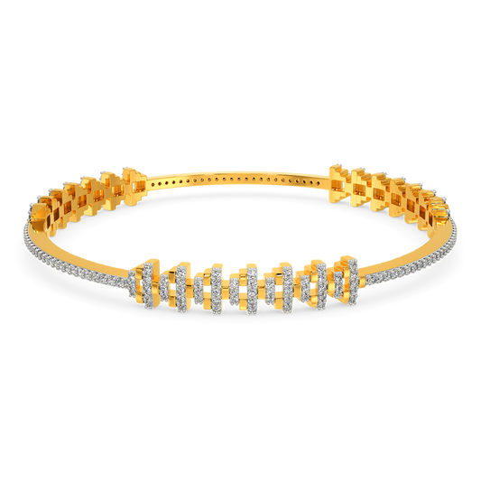Woven Sparkle Diamond Bangles